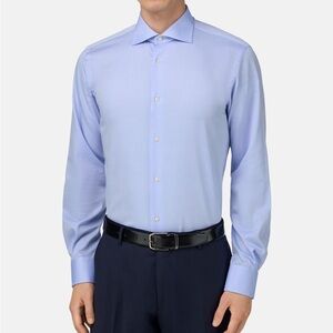 Boggi Milano Men's Light Blue Slim Fit Button Down Shirt